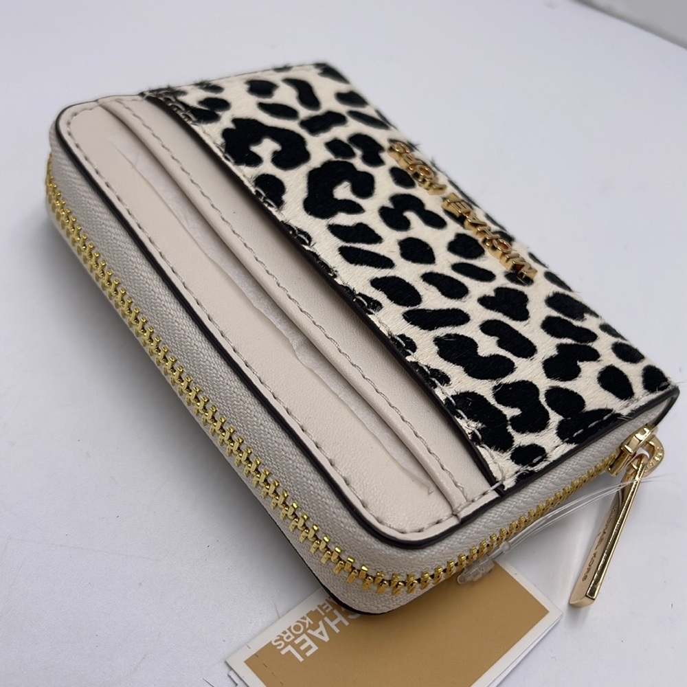 Michael Kors Jet Set Travel MD Zip Around Card Case Wallet (Light Cream Multi) - Picture 6 of 16